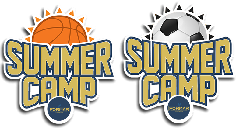 Logotipos Summer Camp de básquet y fútbol