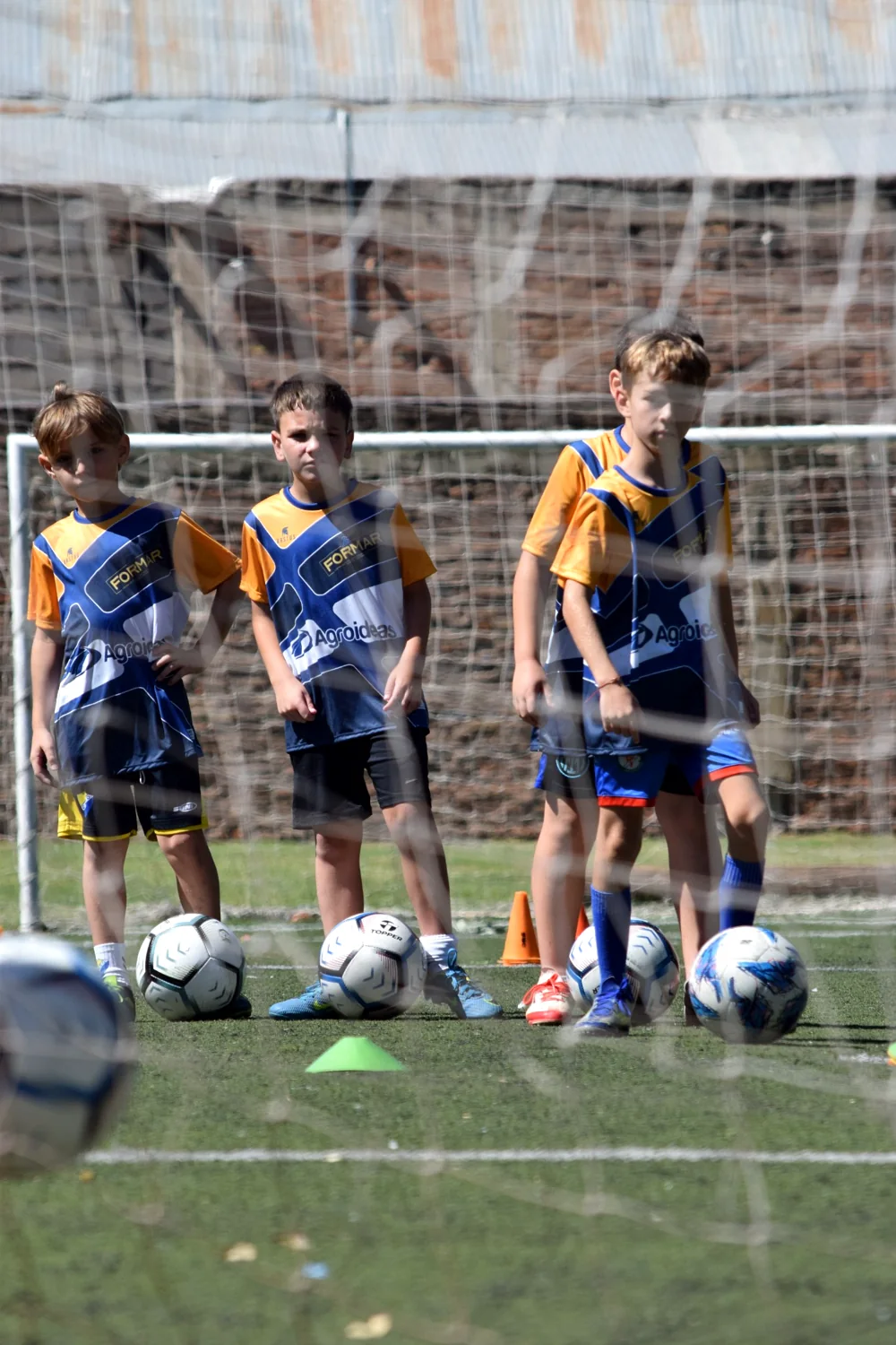 Participantes del camp de fútbol